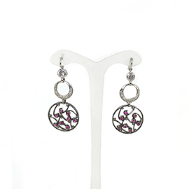 925 Sterling  Silver  Elegant, One of a kind ,Earrings Oxidised 