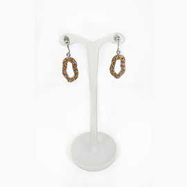 Orange Zircon 925 Sterling SilverEarrings